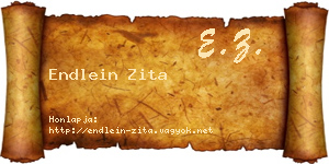 Endlein Zita névjegykártya